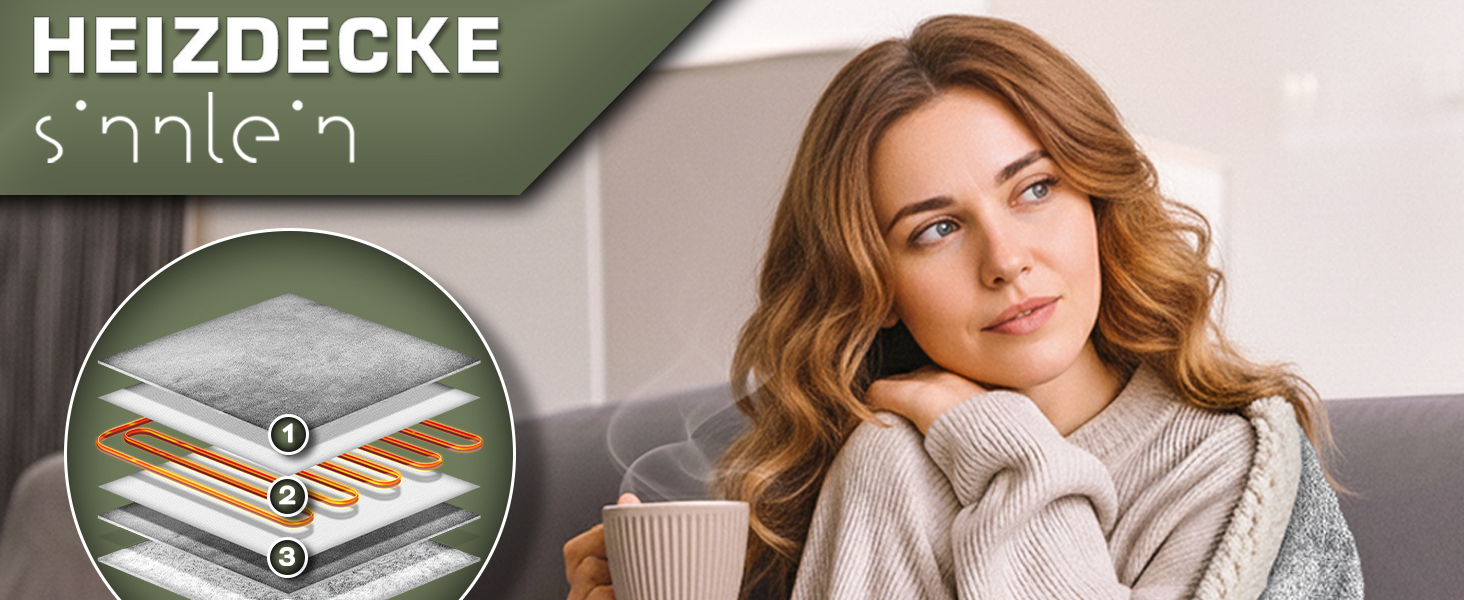 Електрична гріюча ковдра 200x180 см з таймером та 9 рівнями нагріву | Ковдра електрична для ліжка та дивану | Бежева