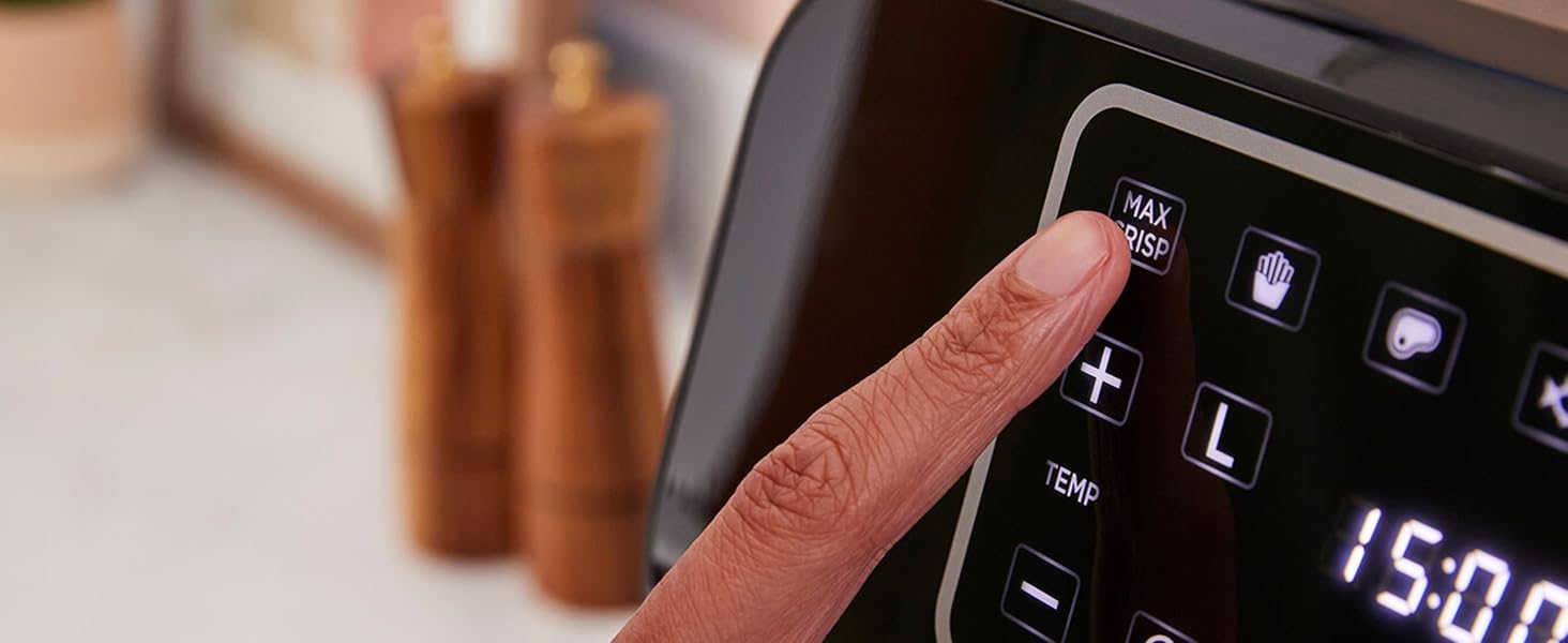 Аерофритюрниця з двома чашами Kenwood kHealthy Fry HFM20.000MB, 8л (2x4л), 8 програм, Dual Cook & Sync Finish, сенсорний дисплей, антипригарне покриття