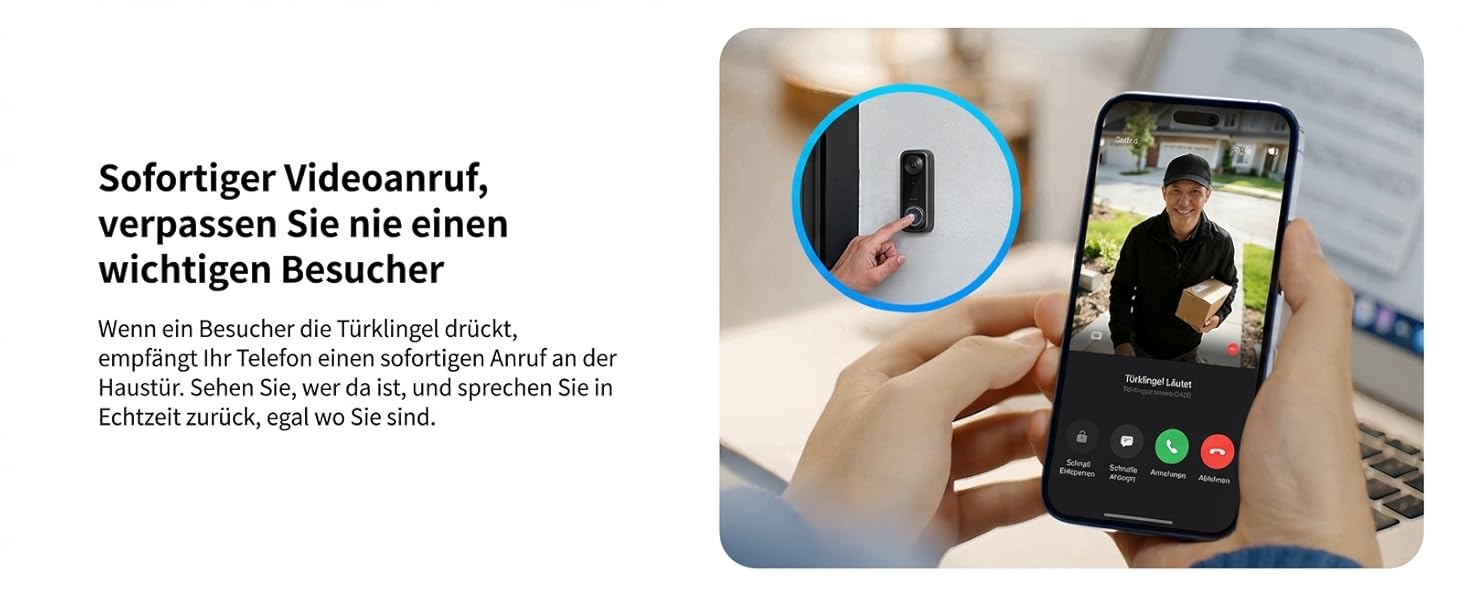 Aqara G400 Відеодзвінок з Chime, 2K HD, PoE/Кабель, HomeKit, Розпізнавання, IP65