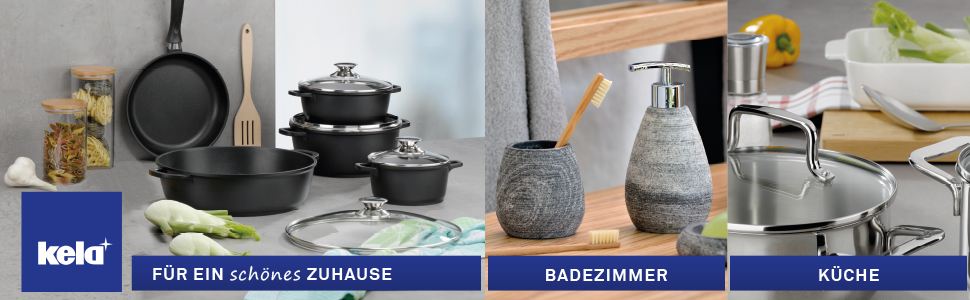 Набір для фондю Kela Käsefondue Set 10tlg: алюмінієва каструля, керамічне покриття, для 6 осіб, з підставкою для палива та виделок