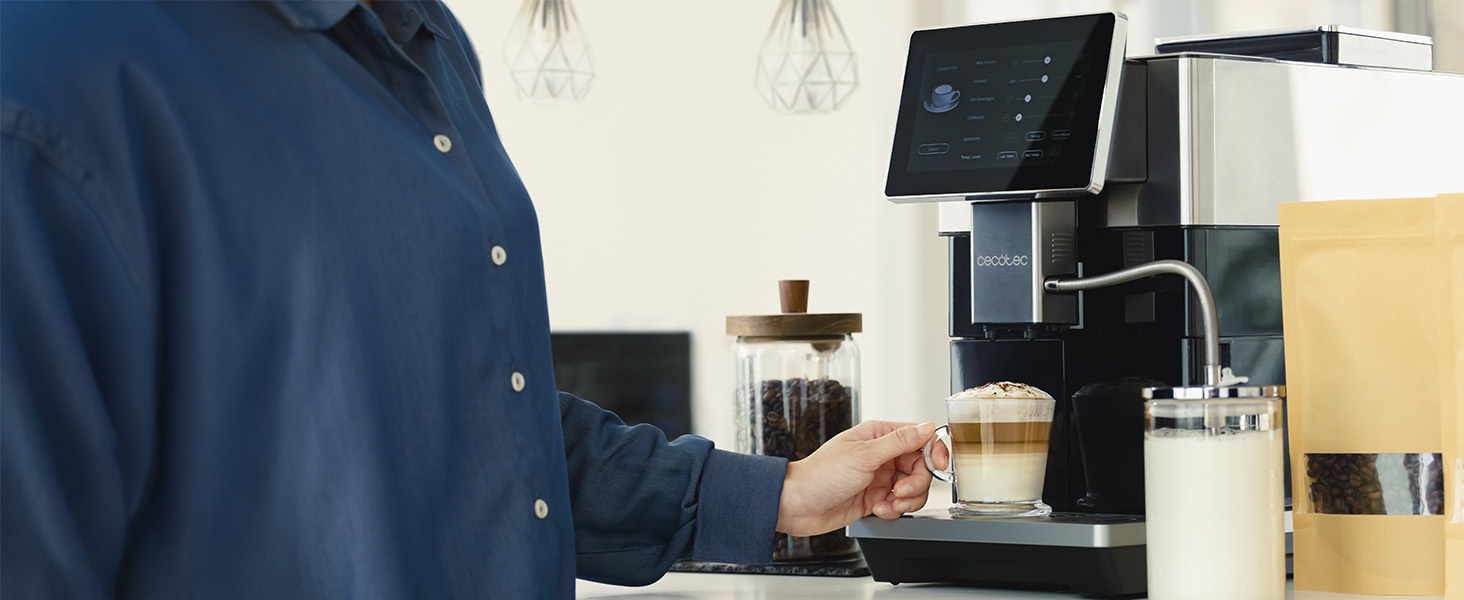Кавомашина автоматична Cecotec Cremmaet Tempo 1450W з TFT-екраном та системою Thermoblock