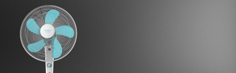 Вентилятор Cecotec EnergySilence 510 40 см, 5 лопатей, 3 швидкості, регульована висота, мідний двигун, чорний