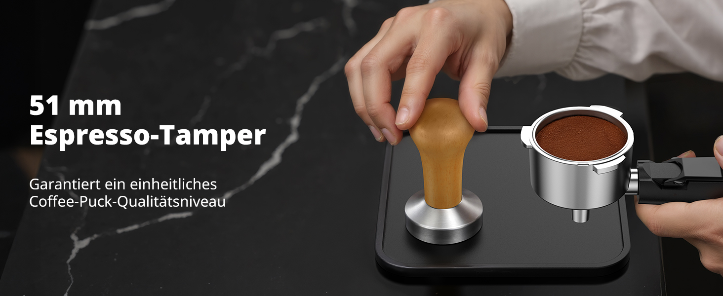 Еспресо-машина Siebträger з прозорою колбою, 20 Bar, автоматичний спінювач молока, для капучино та лате, Dual Boiler (1350W & 1000W), 15s екстракція, нержавіюча сталь, бак 1.8L, сенсорний дисплей, автоматичний спінювач молока (з млинком)