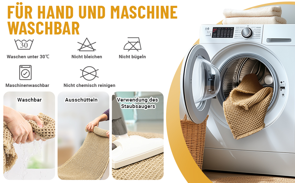 Набір килимків для ванної кімнати, антиковзні килимки, килимок для ванної, набір 2 шт, бохо килимок для ванної, пральний душ-килимок для вітальні, спальні, ванної кімнати, декор для ванної, 51 x 60 см + 41 x 61 см, коричневий та білий (коричневий)