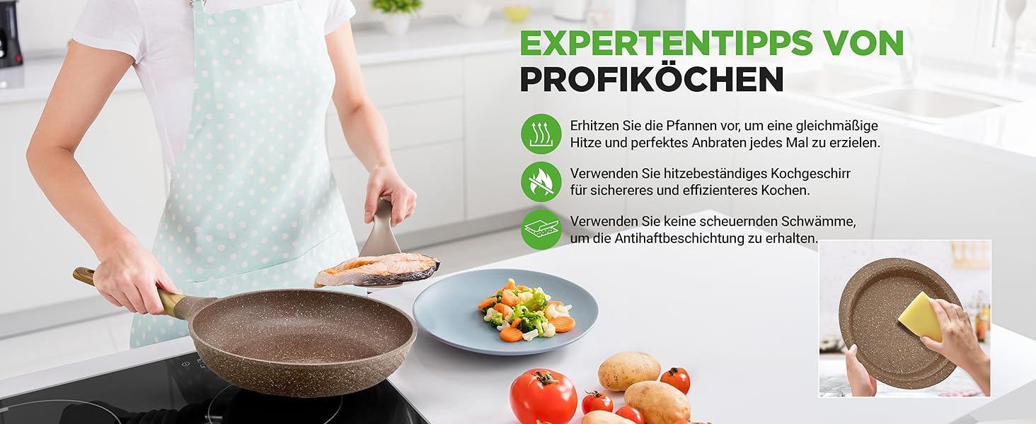Набір посуду NutriChef Сандбраун 22 предмети: антипригарні каструлі та сковорідки з мармуровим покриттям, включаючи щипці для грилю, форму для випічки та рукавиці для духовки. Підходить для індукційних плит, можна мити в посудомийній машині