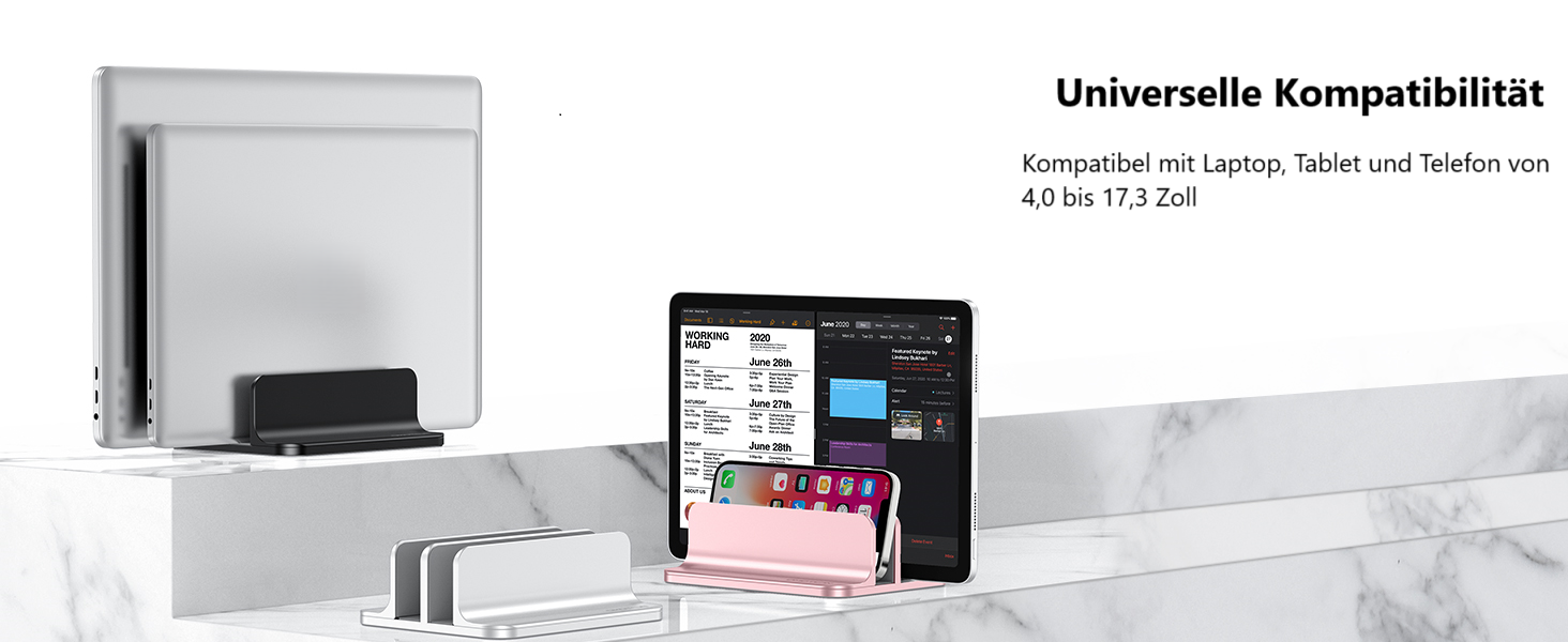 Підставка для ноутбука OMOTON, регульована, для MacBook Air/Pro (до 17.3 дюймів), срібна