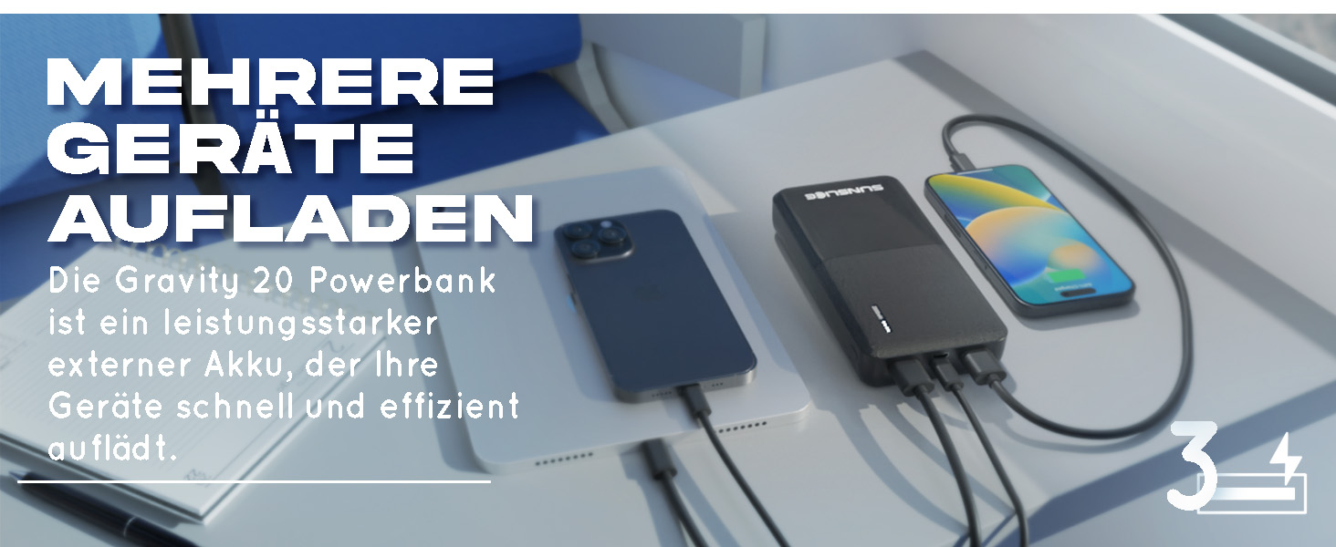 На 10000 мАг, USB-C і 2 шт. USB-A, швидка зарядка 18 Вт для смартфонів, 10 - Power Bank