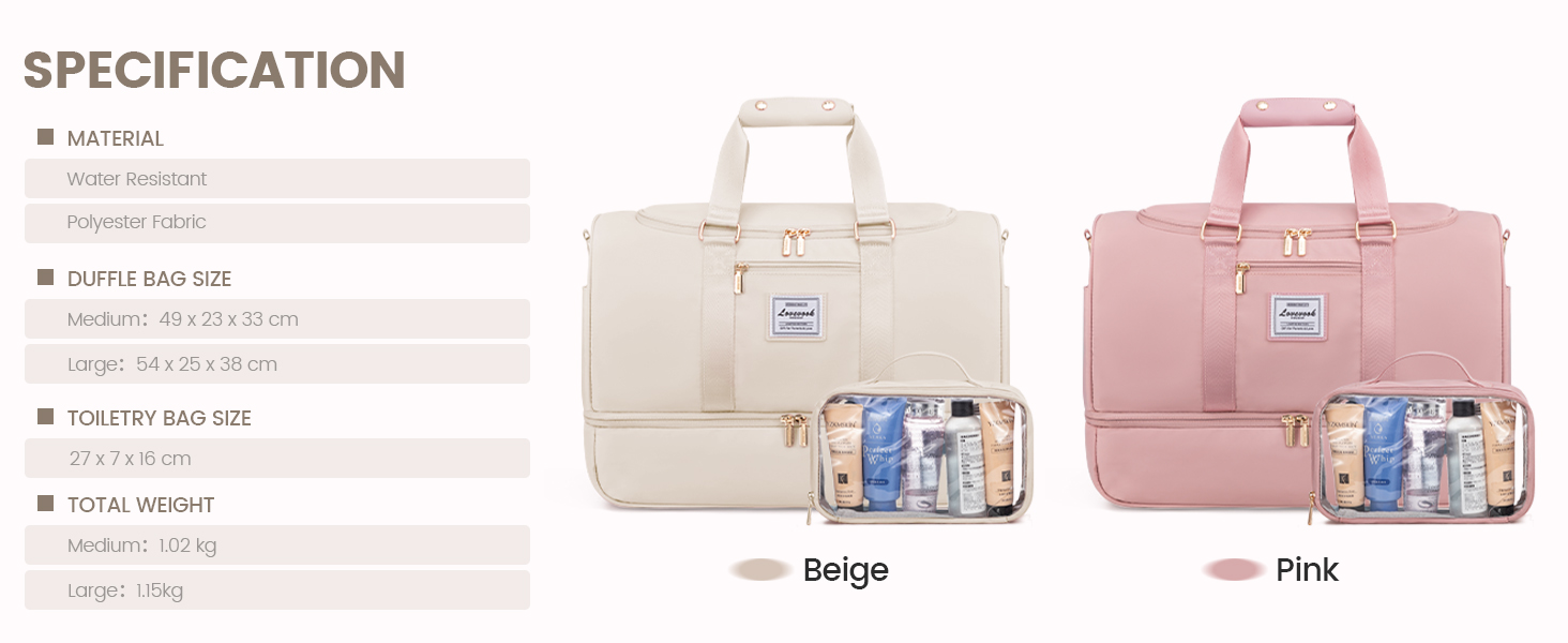 Спортивна сумка LOVEVOOK: дорожня, для вихідних, з відділенням для взуття та мокрих речей, водонепроникна, для пляжу, сауни, ручної поклажі, зелена (M, світло-блакитний)