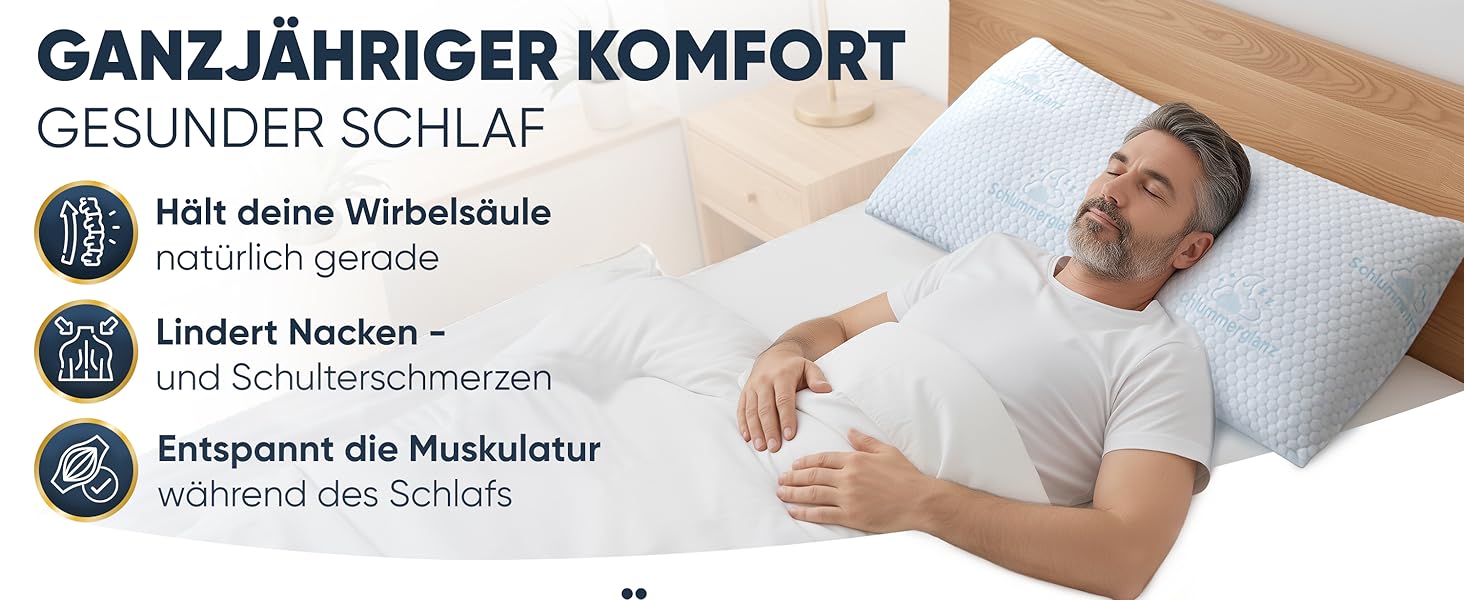 Подушка з піною з пам'яті - подушка 40x80, регульована висота - подушки для сну для тих, хто спить на боці та інші - преміум наповнювач проти болю в шиї - легкий вибір потрібної висоти