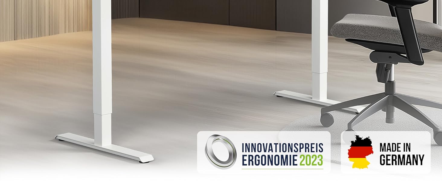 Електричний стіл KRIEG HighDesk SMART 160x80 см білий - регульований по висоті стіл для роботи сидячи та стоячи