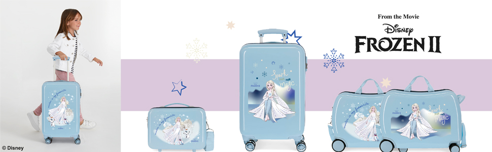 Дитяча валіза Disney Frozen Дитяча, Синя, 50x38x20 см, ABS, 38 л, 3 кг, 4 колеса, ручна поклажа