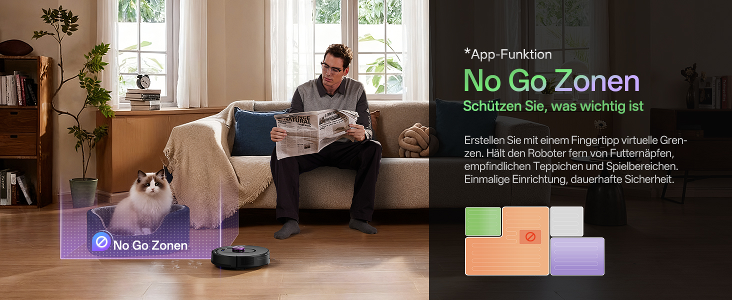 Робот-пилосос Vexilar W15 з функцією миття підлоги, бездротовий, 10000Pa, LiDAR-навігація, 180 хвилин роботи, керування через додаток та голосовий помічник