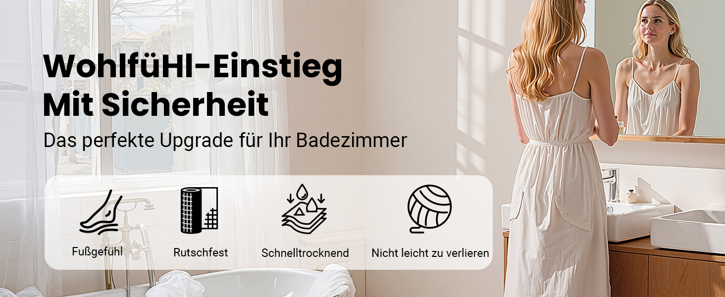 Набір килимків для ванної кімнати (2 шт.) - великий та середній, неслизькі, пранні, бохо-стиль, 51x120 см + 46x77 см, коричневий