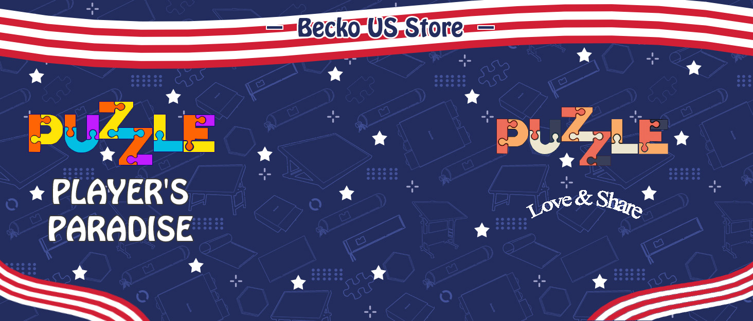 Дерев'яна дошка для збирання пазлів Becko US на 1000 деталей з 4 шухлядами та гладкою поверхнею, безрамковий дизайн