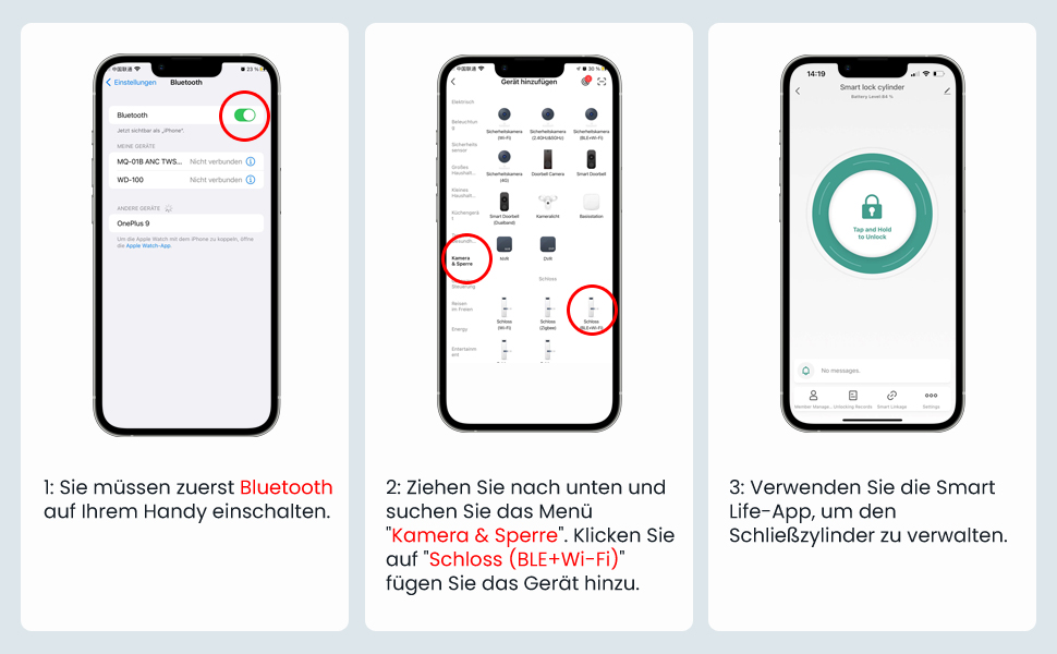 Дверний замок AVATTO Smart 70мм з відбитком пальця, 2 ключі, IC карта, додаток і Bluetooth, срібло