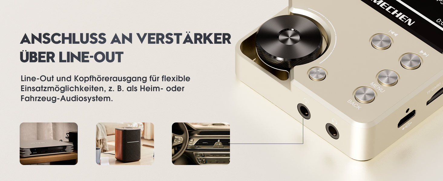 MECHEN M30 Hi-Res MP3-плеєр, HiFi цифровий аудіоплеєр з підтримкою DSD, FLAC, DAC, CUE, без втрати якості, портативний DAP, 64ГБ карта пам’яті, підтримка до 256ГБ