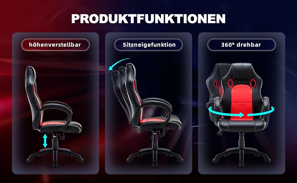 Крісло  WM Heart Ergonomic Gaming Офісне крісло чорне