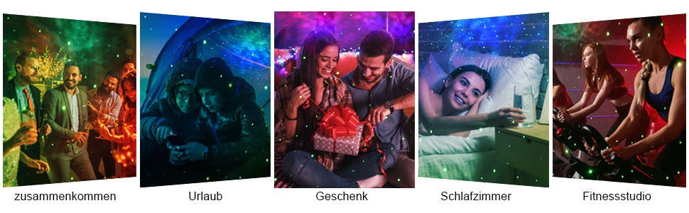 Розумний LED-проектор зоряного неба MILFECH: RGB-лампа 3D Галактика з керуванням через WLAN, Alexa та Google Assistant, таймером та регулюванням яскравості, нічник для дітей та свят