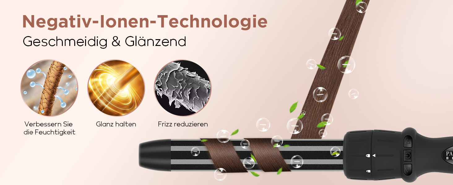 Професійний локон-інструмент Parwin Pro Beauty Lockenstab 7-в-1 з керамічним покриттям, LCD-дисплей, 100-230°C