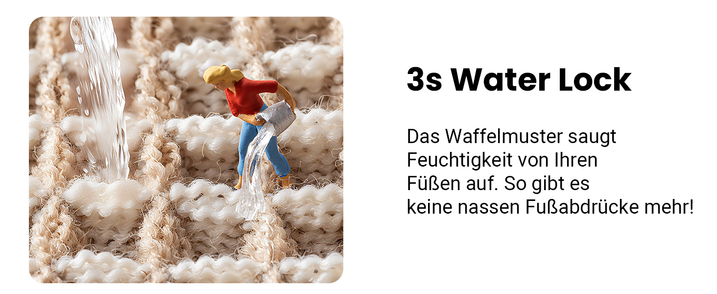 Набір килимків для ванної кімнати (2 шт.) - великий та середній, неслизькі, пранні, бохо-стиль, 51x120 см + 46x77 см, коричневий