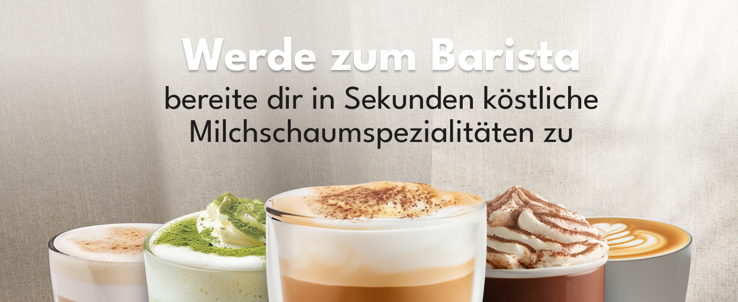 Електричний піноутворювач для молока LEBENLANG - USB, з насадкою для збивання | Перезаряджається