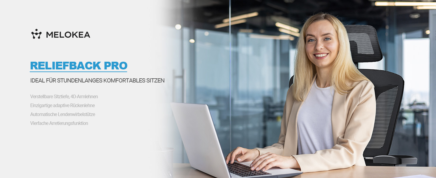 Ергономічне крісло для офісу та дому, 200 кг, чорний колір, з регульованою глибиною сидіння, 4D підлокітники, підтримка попереку, для тривалого сидіння, з пінопластовим наповнювачем