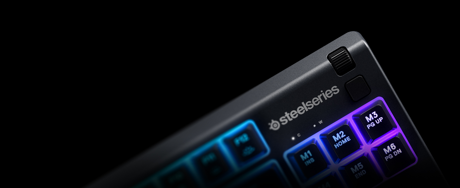 Клавіатура SteelSeries Apex 3 TKL для ігор – RGB, компактний TKL, 8 зон RGB-підсвічування, стійка до води та пилу, тихі ігрові клавіші, DE Layout QWERTZ, чорний колір