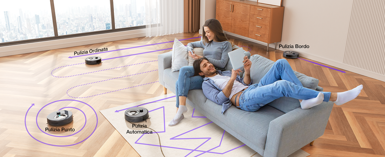 Робот-пилосос OKP L7G 3-в-1 з функцією миття, 6000Pa, LiDAR, 150 хв, WiFi, Alexa, для тварин, килимів, твердих підлог, сірий