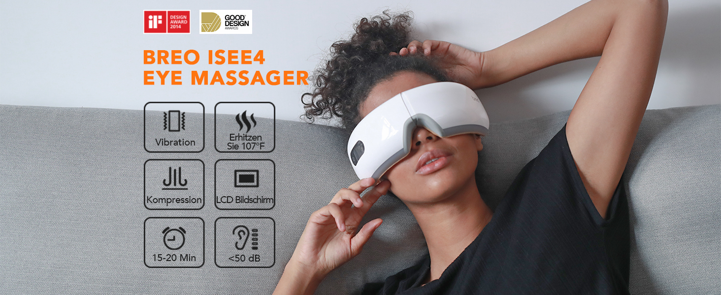 Масажер для очей Breo iSee4 з підігрівом та вібрацією. Знімає втому очей, покращує сон, усуває сухість. Преміум якість.