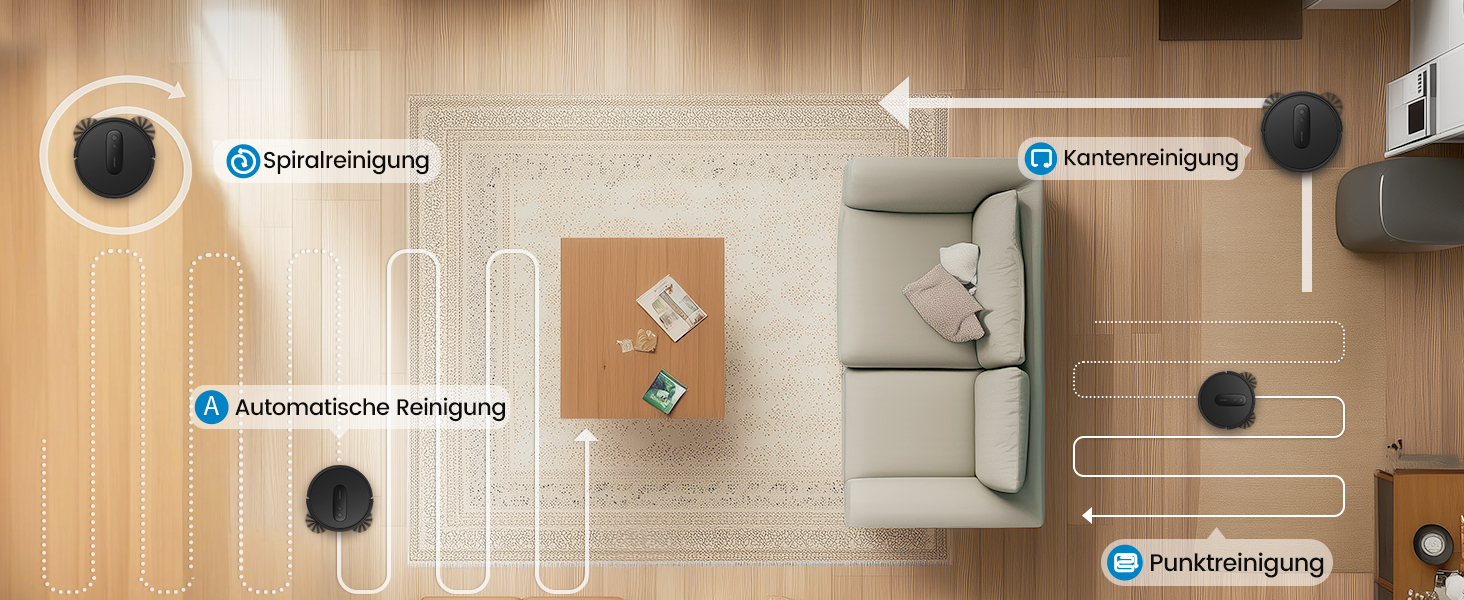 Робот-пилосос AIRROBO P25: потужність 2800Pa, для тварин, керування через додаток, 120 хвилин роботи, з пультом, чорний