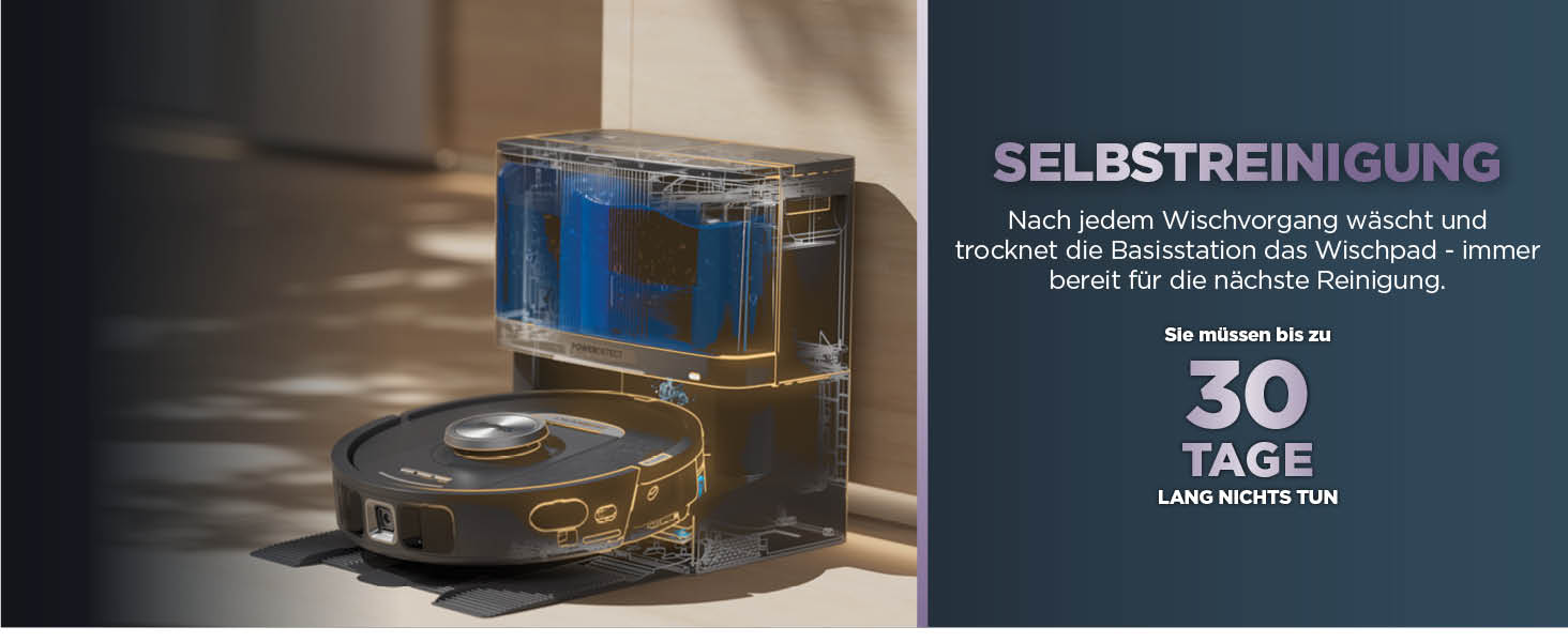 Робот-пилосос та миючий робот Shark PowerDetect RV2800ZEEU: 2-в-1, самостійне очищення, LiDAR, App-керування, чорний