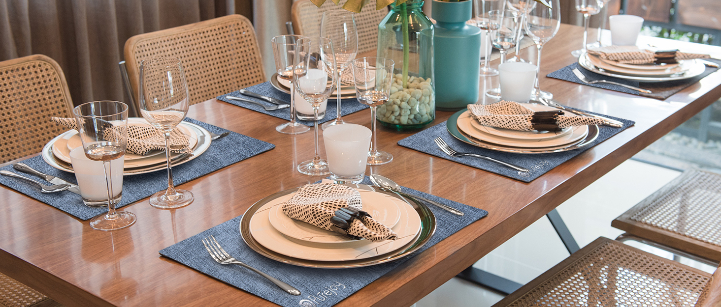 Набори підставки під тарілки Purejoy Platzsets, 6 шт., сірі, миючі, з ПУ шкіри, стійкі до ковзання та тепла, 43x30 см, для дому, кухні, обіднього столу