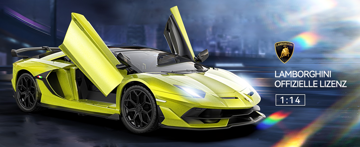 Радіокерований автомобіль Lamborghini 2.4GHz, офіційна ліцензія, зелений колір - іграшка для хлопчиків та дівчаток, подарунок на день народження