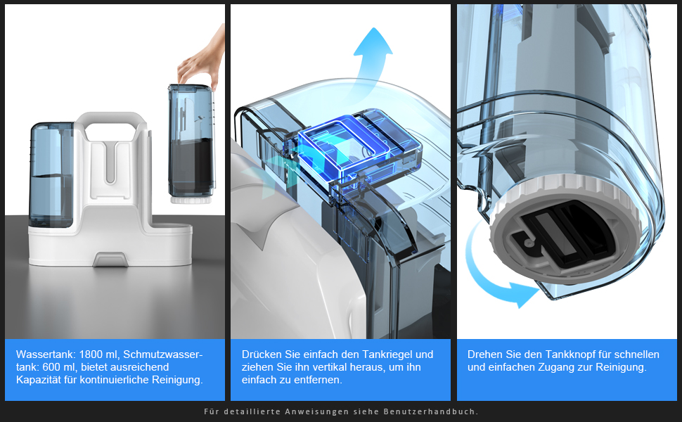 Пристрій для чищення м'яких меблів та килимів: мокрий/сухий пилосос 450W для дому, авто та диванів