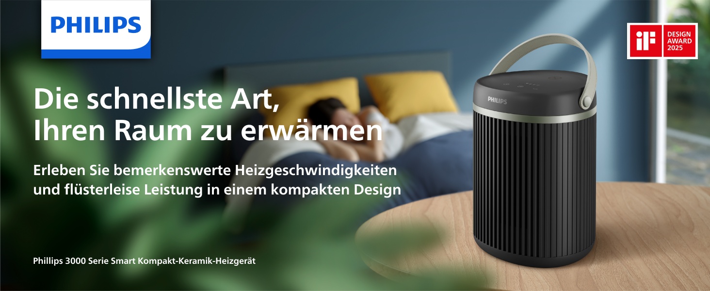 Керамічний тепловентилятор-товпік Philips Smart 5000 серії, 2000 Вт, чорний