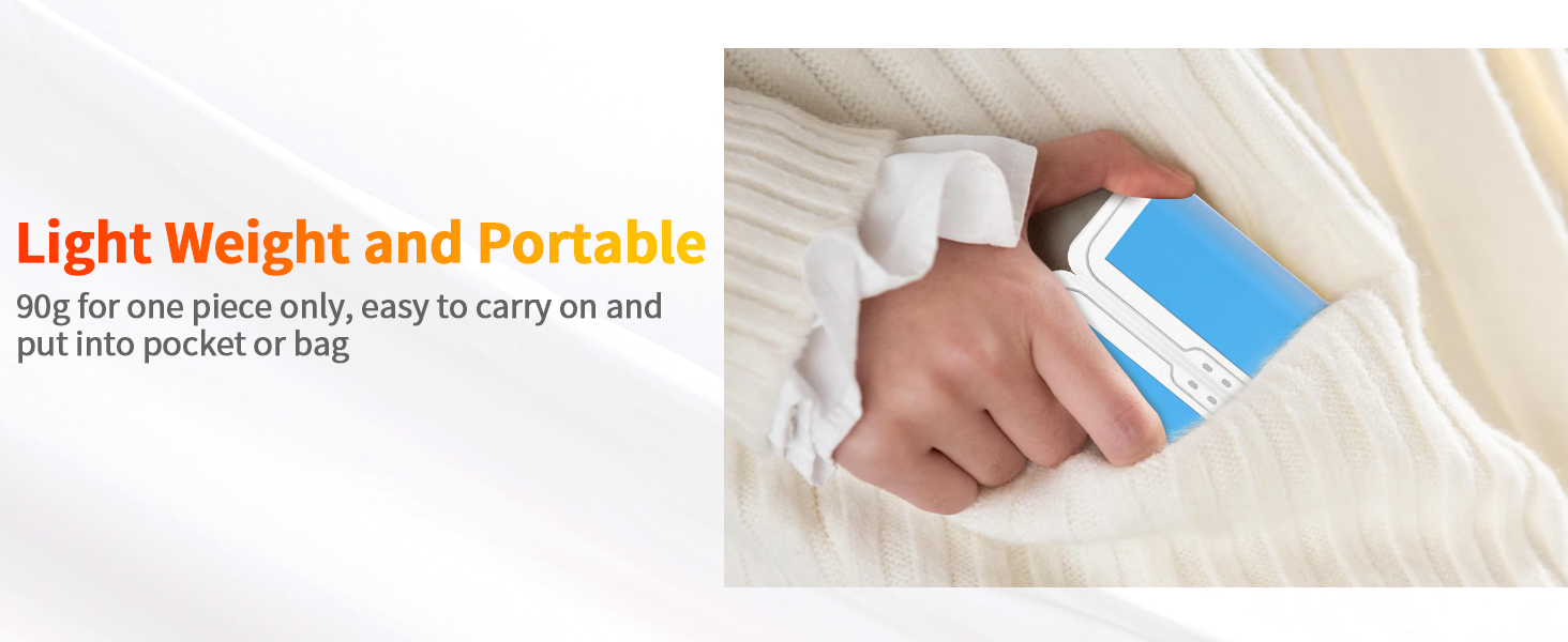 Електричні грілки для рук 2 шт. - USB перезаряджувані, 3 режими нагріву, для дітей та жінок (блакитні)