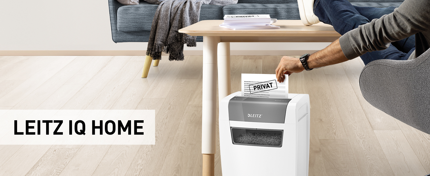 Шредер Leitz IQ Home Aktenvernichter: безпечне знищення документів, P4, 7-6 аркушів, білий, 80340000