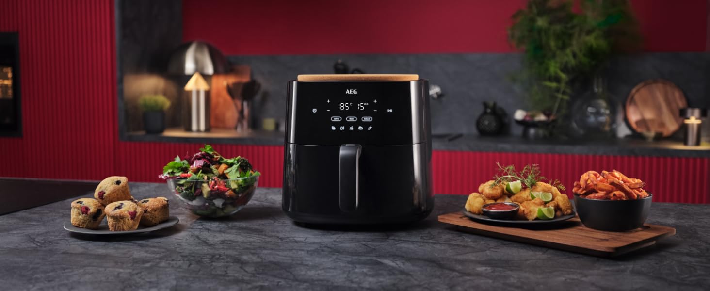 Аерофритюрниця AEG Serie 7000 AAF7B чорна, 6.8 л