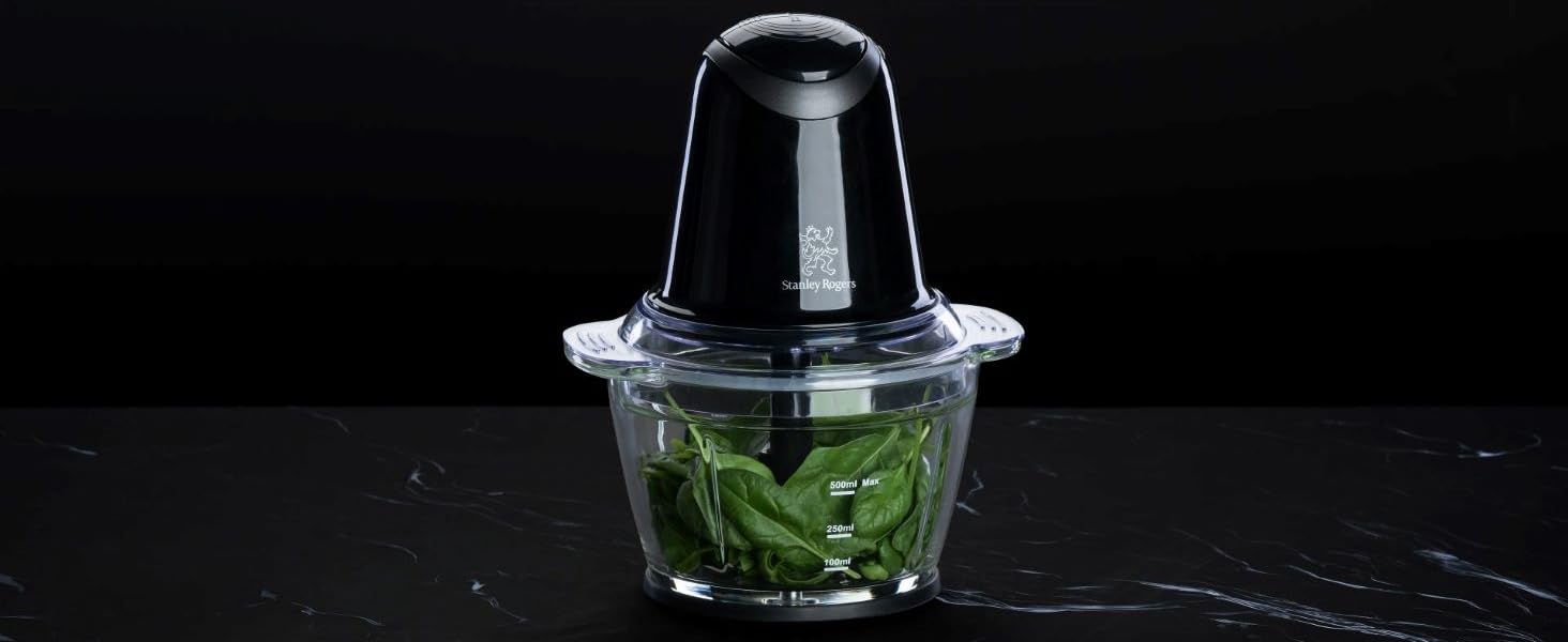 Блендер Stanley Rogers 500W з скляною колбою 1л, 4-лопатева система + насадка для змішування, 2 швидкості
