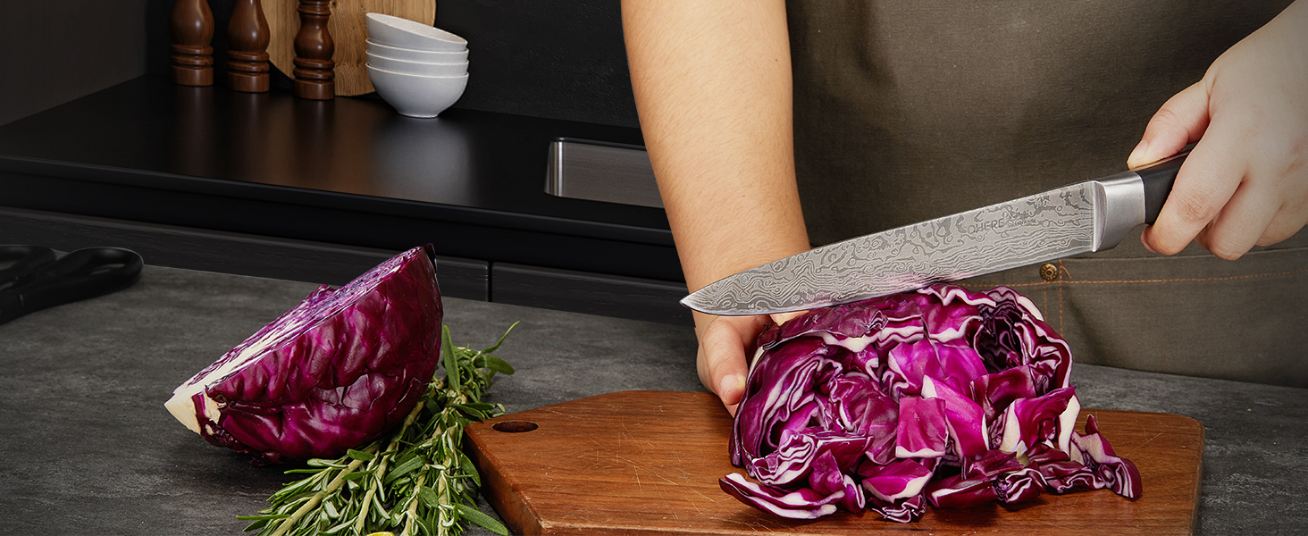 Набір ножів FOHERE 14 предметів з автозаточкою, кухонний набір з нержавіючої сталі, професійний, з ергономічними ручками