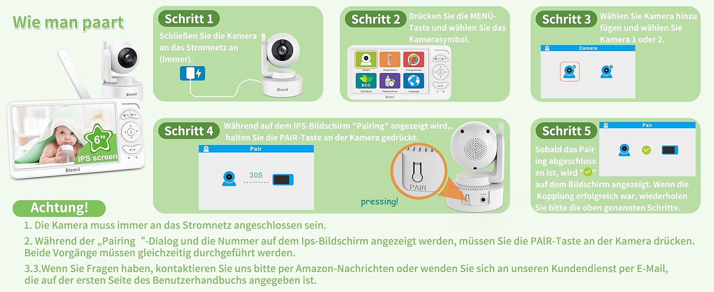 Відеоняня Blemil з камерою та аудіо, 5