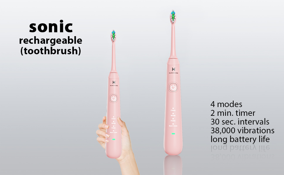 Набір для чищення зубів: водяна нитка, електрична зубна щітка, щітка та нитка для здоров'я ясен (рожевий)