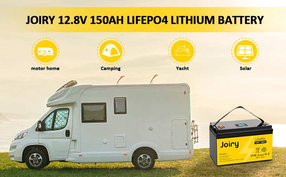 Акумуляторна батарея Joiry 12V 50Ah LiFePO4, 640 Втгод, понад 5000 циклів, з BMS, чудово підходить для сонячної системи, човна, дому