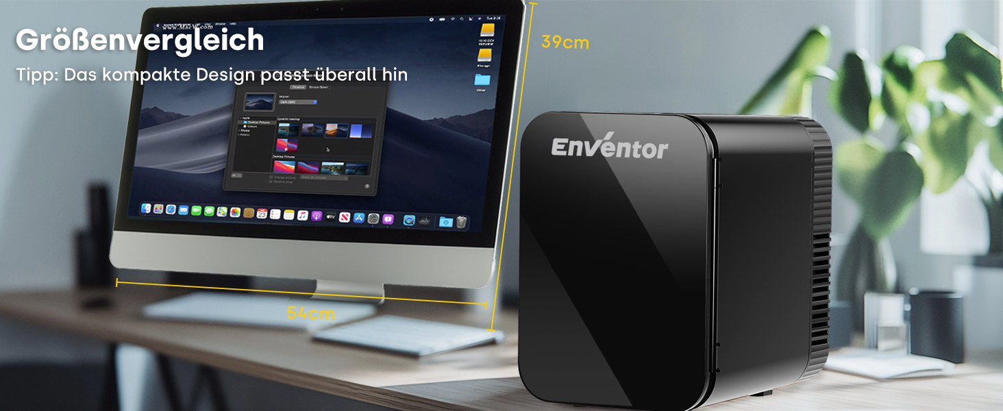 Mini холодильник Enventor 10L: портативний, з подвійним охолодженням, 12V/220V, для авто, спальні, офісу, чорний