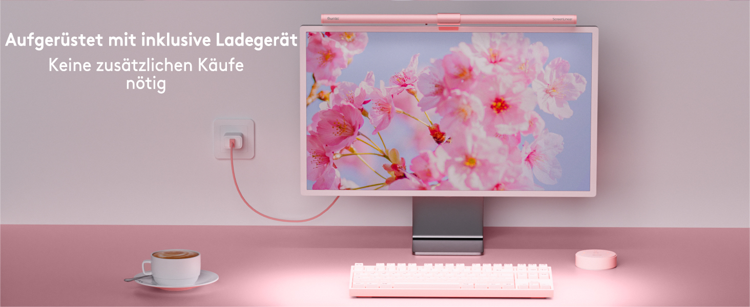 RGB-лампа для монітора Quntis 51 см з підсвічуванням, пультом керування, 15 режимів, для геймінгу, USB, для ПК, офісу