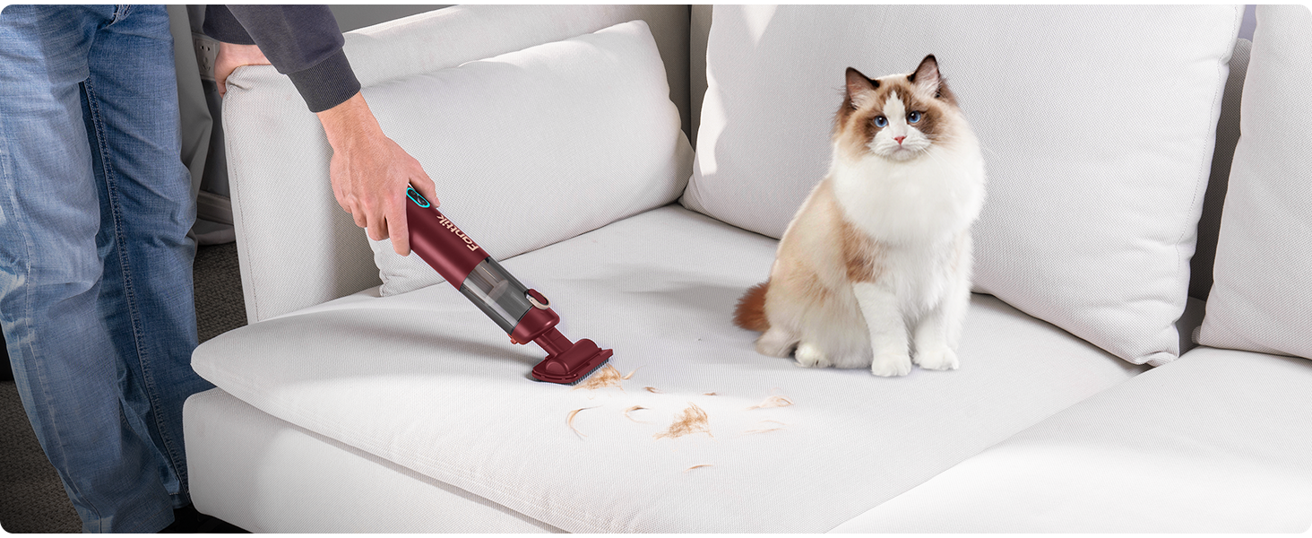 Акумуляторний автомобільний пилосос Fanttik Slim V8 APEX, портативний ручний міні-пилосос RobustClean™ 4-в-1, потужність всмоктування 19000 Па/45 AW, 2 режими роботи, для авто, офісу та клавіатур (Червоний)