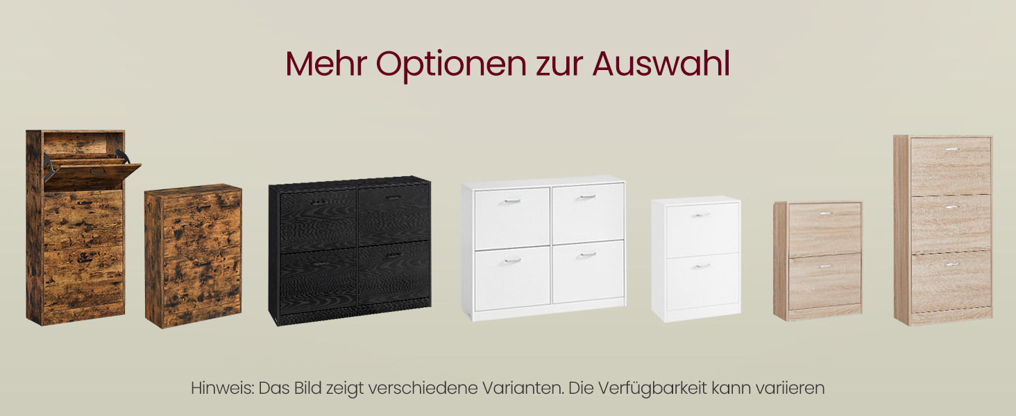 Шафа для взуття VASAGLE з 4-ма дверцятами, 16-28 пар, білий колір, регульована перегородка, 24 x 105,5 x 82,7 см