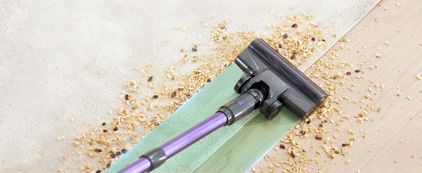 Бездротовий пилосос Vexilar Akku: 60 хв роботи, 45 kPa, 550 Вт, 6-в-1, LED дисплей, для дому та авто, видаляє шерсть тварин