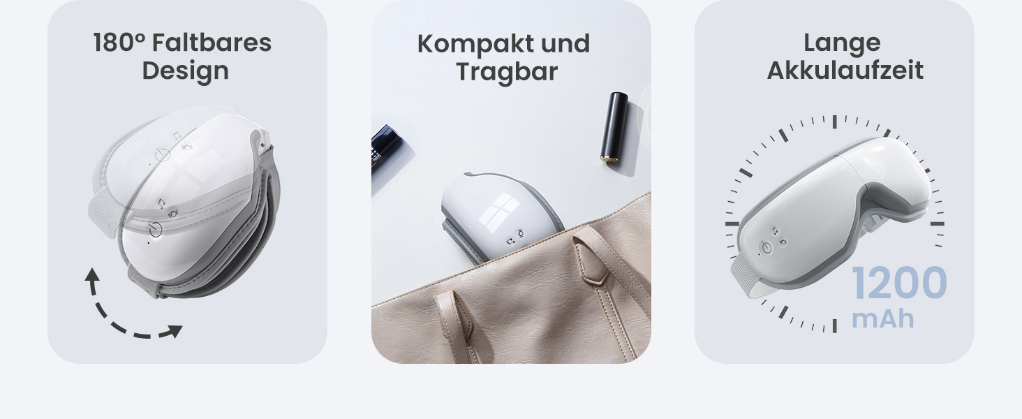 Масажер для очей RENPHO Eyeris 1 з підігрівом, вібрацією та Bluetooth, акумуляторний. Полегшення сухих очей, подарунок для жінок та чоловіків