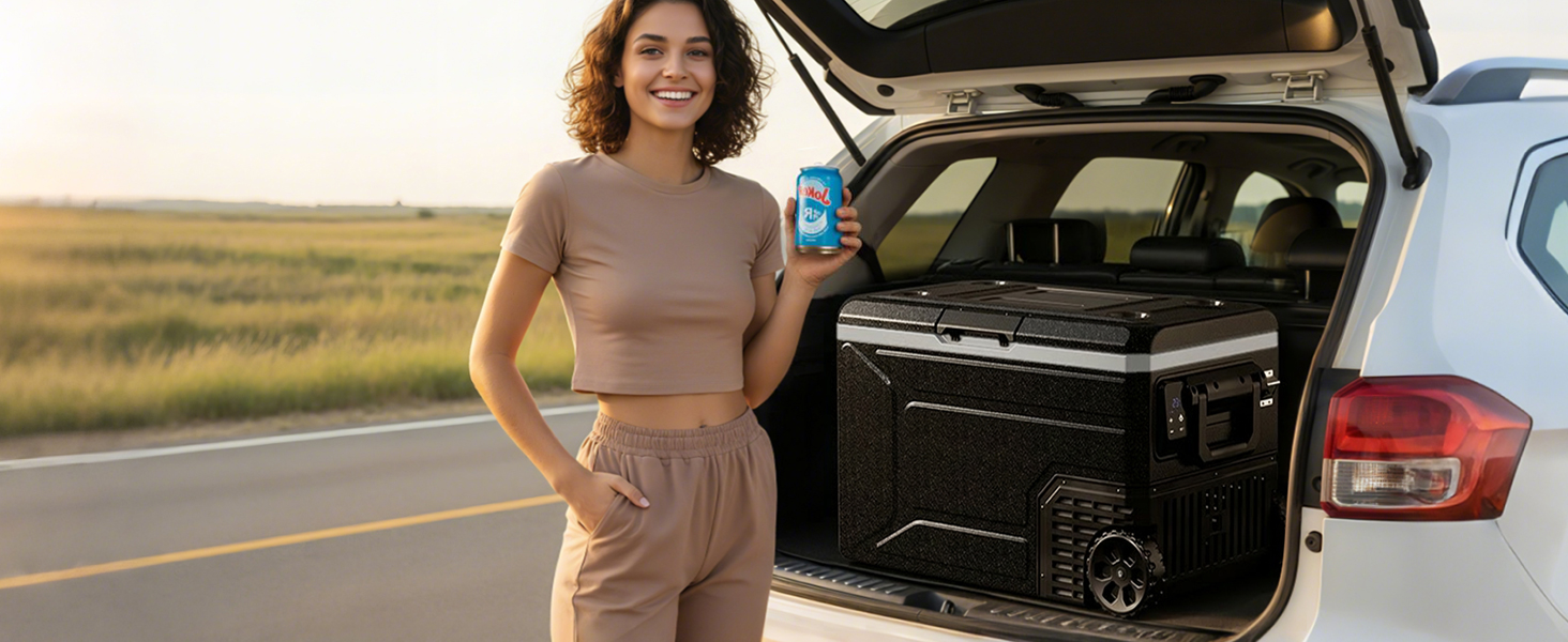 Автомобільний компресорний холодильник EUHOMY 79L з Wi-Fi, -20℃~20℃, 12/24V/240V: для кемпінгу, подорожей, риболовлі